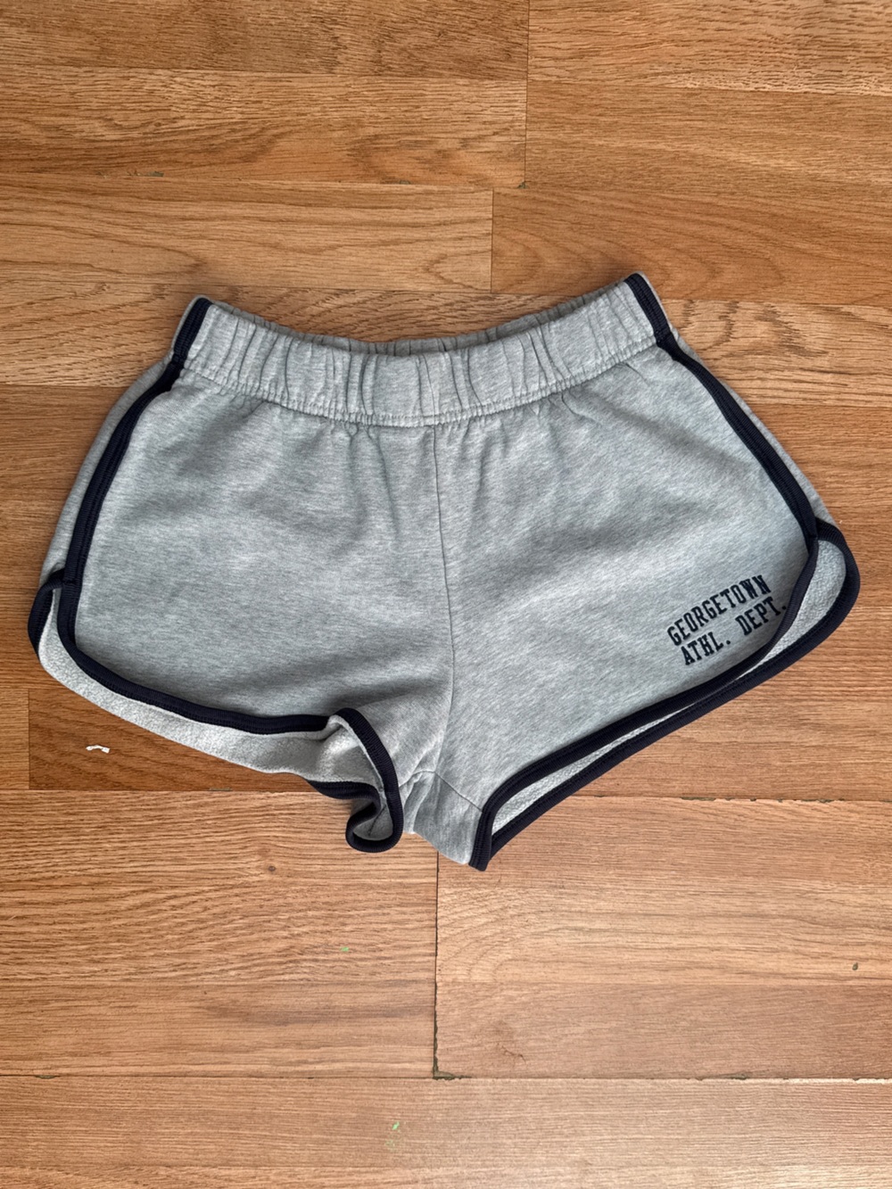 Brandy Melville Gray Athletic Shorts with Navy Trim
